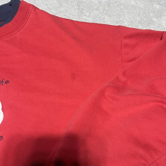 Vintage MC Sportswear Sweatshirt Womens Medium Red Cat Embroidered - Picture 4 of 8